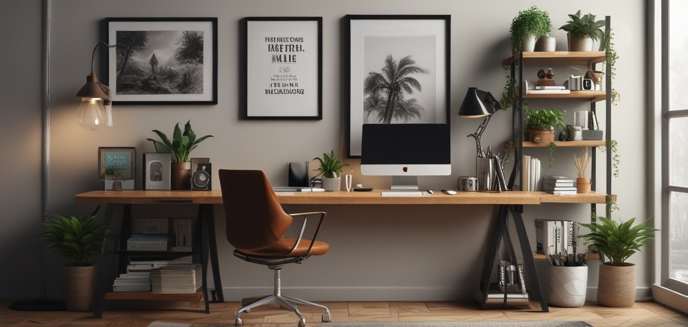 Decorated home office